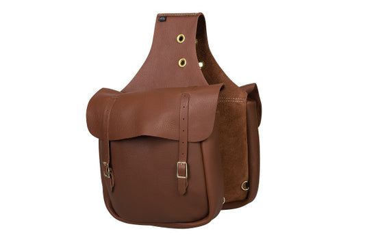 Weaver Brown Chap Leather Saddle Bag