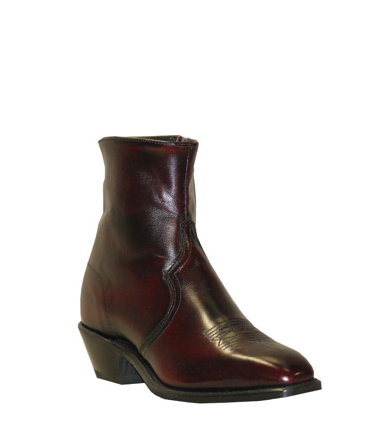 Abilene Black Cherry Side Zip French Toe