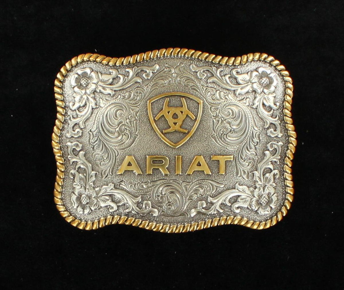 Ariat Gold Edge/Logo Belt Buckle