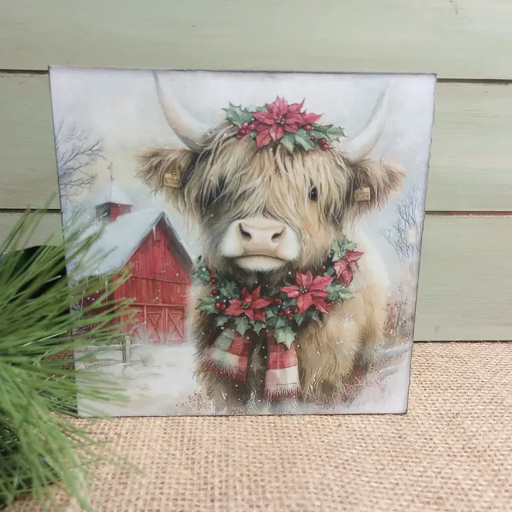 Bluegrass Burlap Olde Red Barn Wood Block