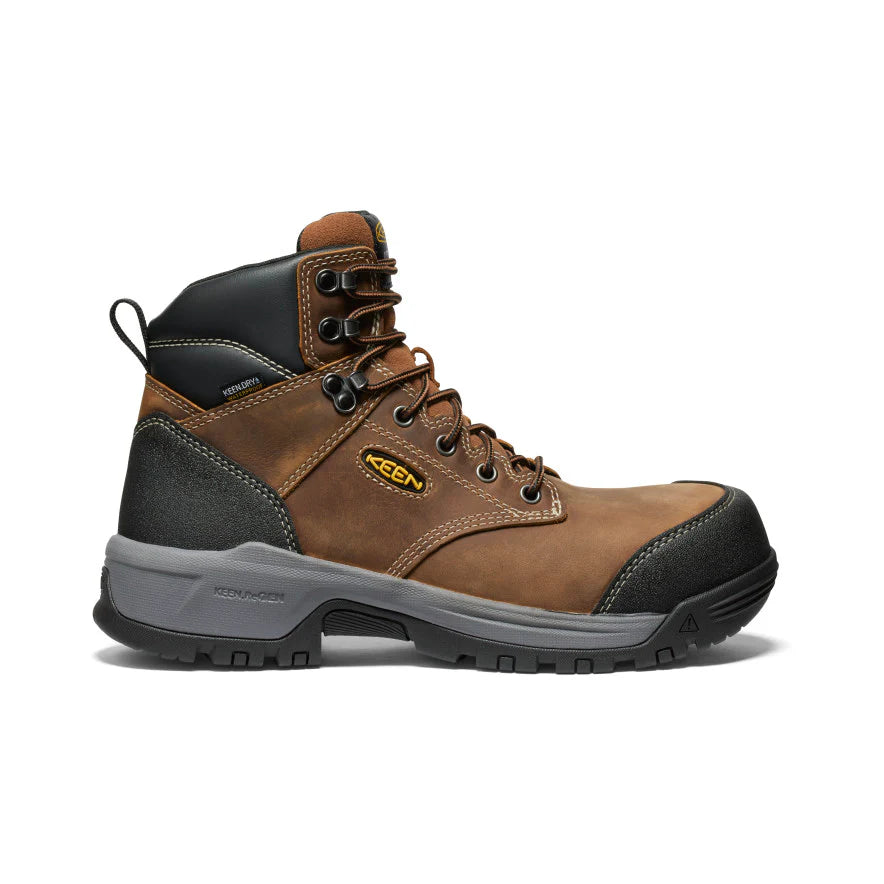 Keen Evanston 6" Bison/Black Composite Toe Waterproof EH