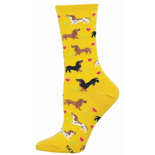 Socksmith Socks Doxie Love Yellow