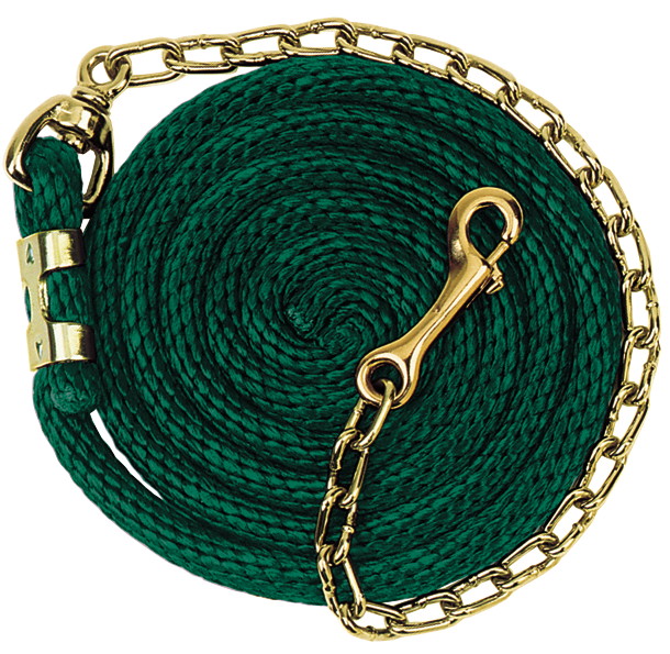 Weaver Poly Lead Rope With Brass Plated Swivel Chain