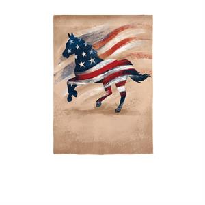 Evergreen Home of the Brave Suede Garden Flag