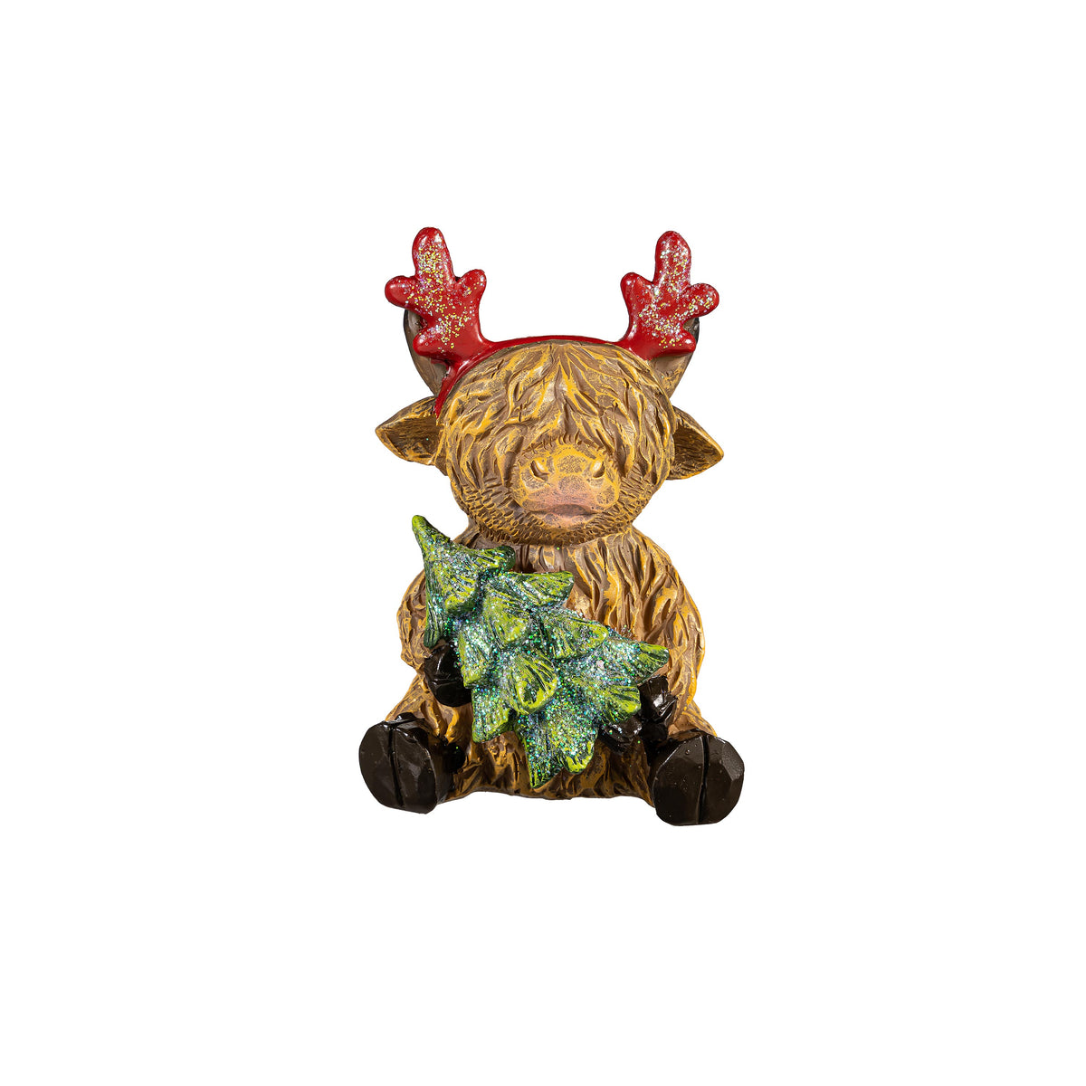 Evergreen Woodland Storybook Table Décor Holiday Highland Cow