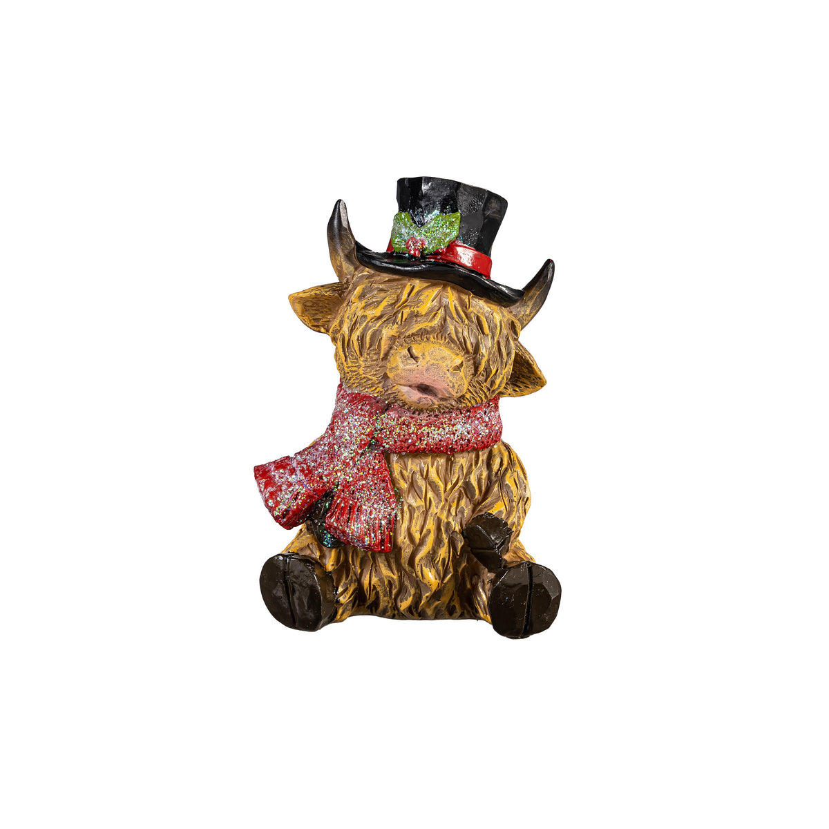 Evergreen Woodland Storybook Table Décor Holiday Highland Cow