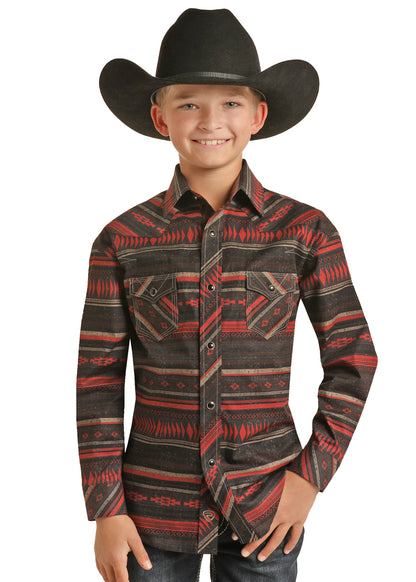 Rock and Roll Aztec Stripe Black/Red