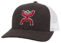 Hooey Black/White Red Logo Hat