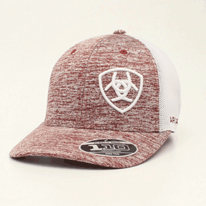 Ariat Red Heather White Logo Snapback