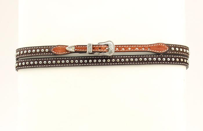 MF Studded Hatband Brown
