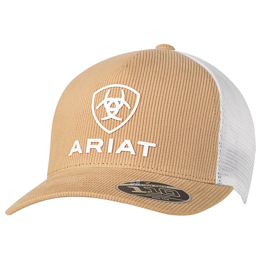 Ariat Tan Corduroy/White Hat