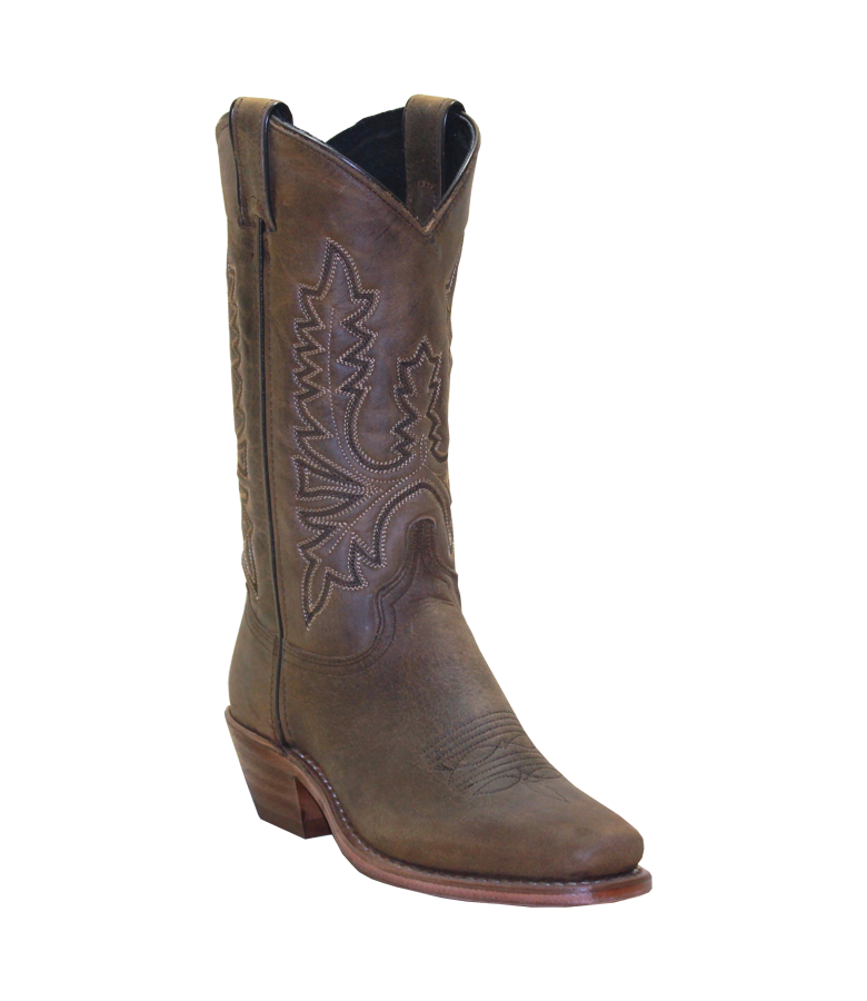 Abilene 11" Olive Brown Cowhide Square Toe