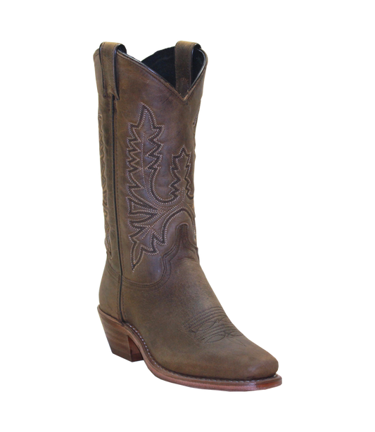 Abilene 11" Olive Brown Cowhide Square Toe