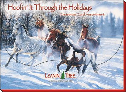 Leanin' Tree Holiday Hoofbeats Greeting Card Assortment