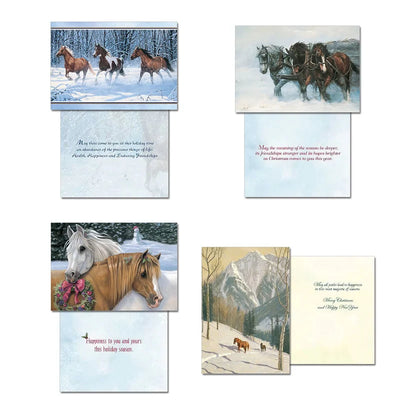 Leanin' Tree Holiday Hoofbeats Greeting Card Assortment