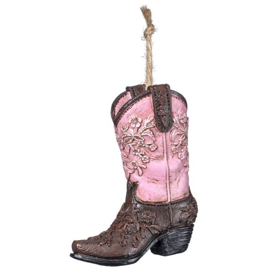 Tough 1 Ornament Pink Cowboy Boot