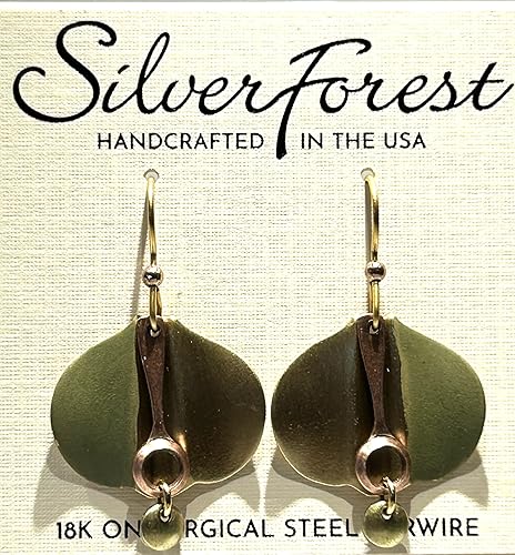Silver Forest Mixed Metal Shapes Earring