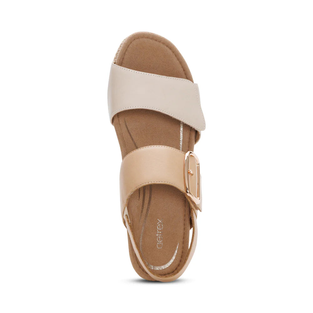 Aetrex Ashley Off White Wedge