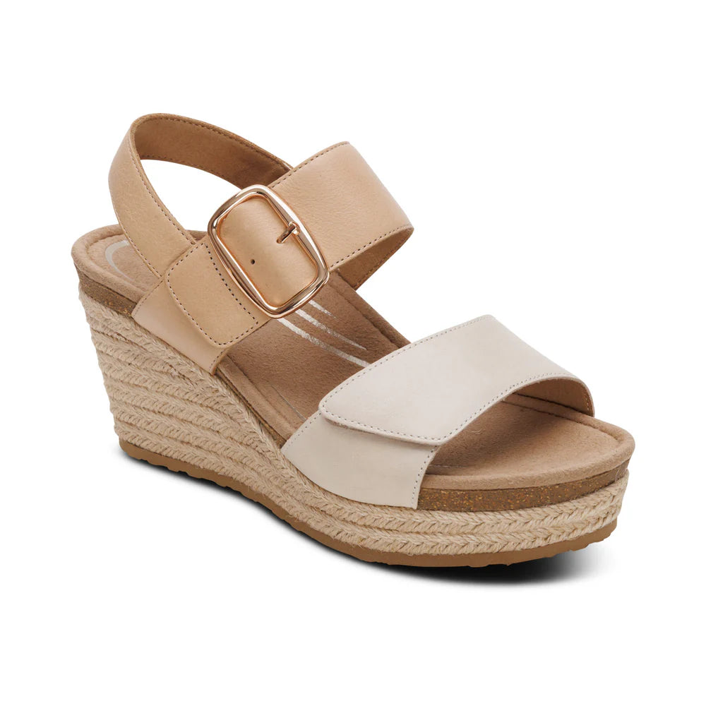 Aetrex Ashley Off White Wedge