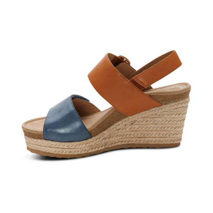 Aetrex Ashley Hazy Blue Wedge