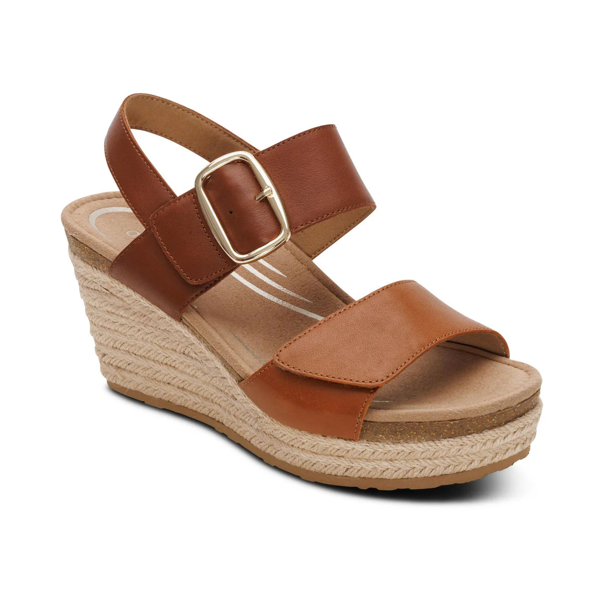 Aetrex Ashley Arch Support Wedge Coffee Multi