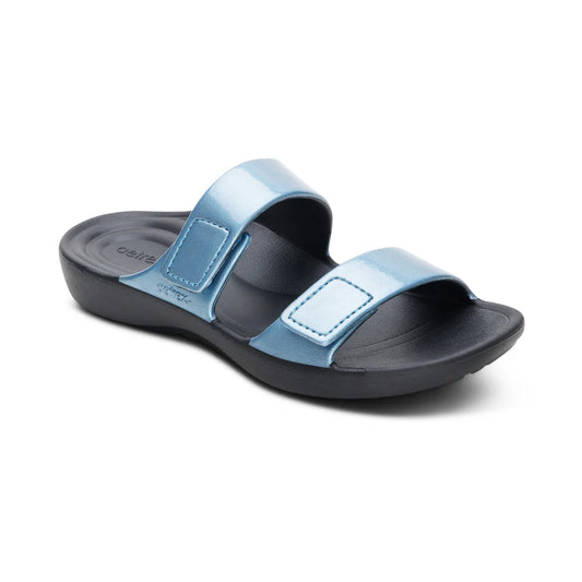 Aetrex Kaia Blue Pearlized