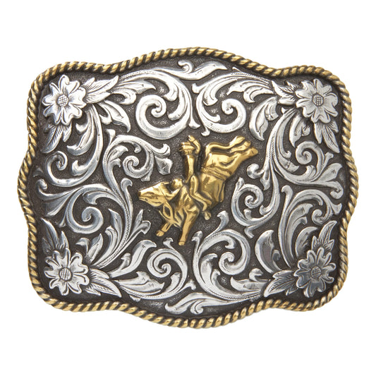 Andwest Large Scallped Bull Rider Buckle