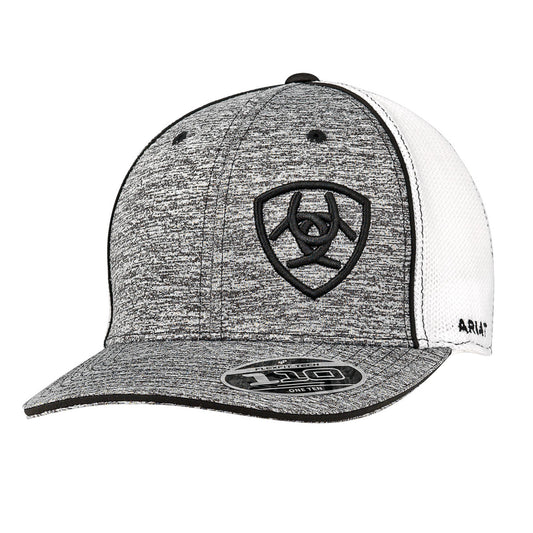 Ariat Grey Heather Black Logo Hat