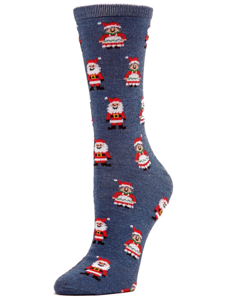 MeMoi Mr & Mrs Claus Denim Crew