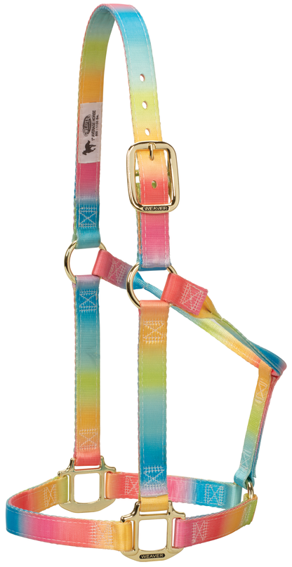 Weaver Adjustable Chin Throat Snap Halter Rainbow