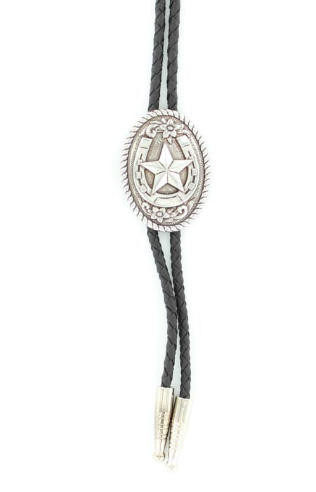 Star/Horseshoe Silver Bolo Tie