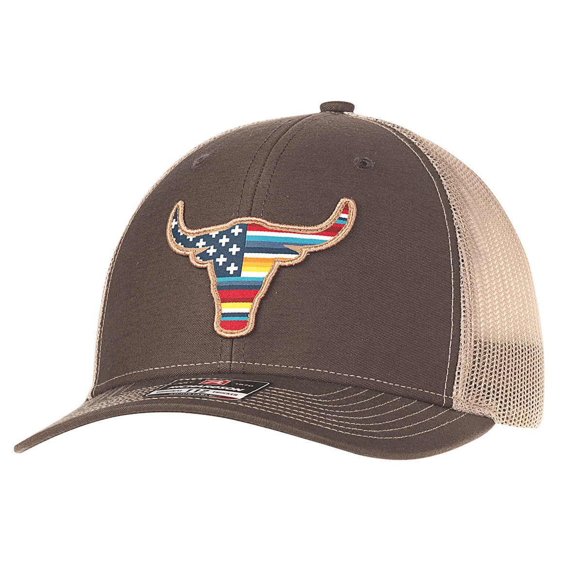 Ariat Serape Longhorn Patch Brown/Tan Hat