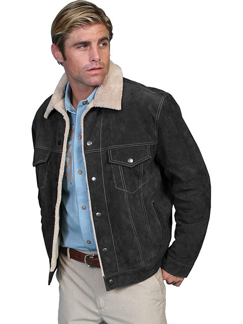 Scully Boar Suede Jacket Black