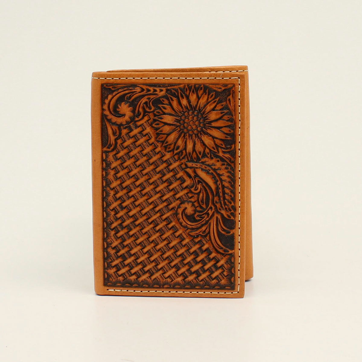 Nocona Basketweave/Sunflower Trifold Wallet