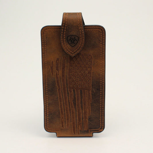 Ariat Distressed Brown Flag Cell Phone Case