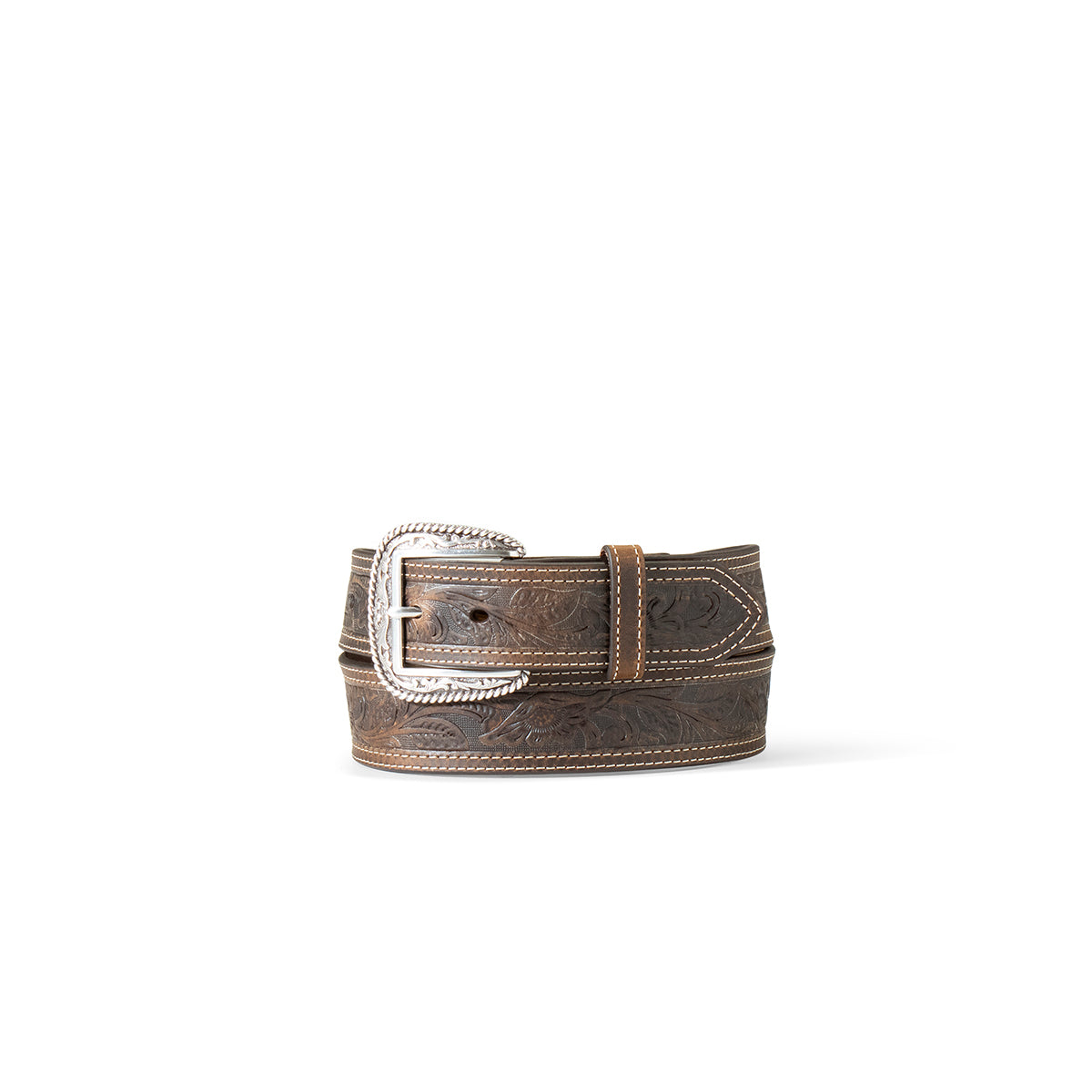 Ariat Brown Tooled Western Belt