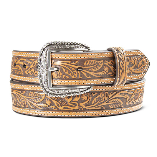 Ariat Floral Tooled Tan Belt