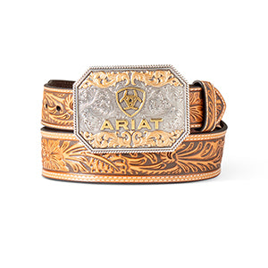Ariat Floral Embossed Tapered Belt