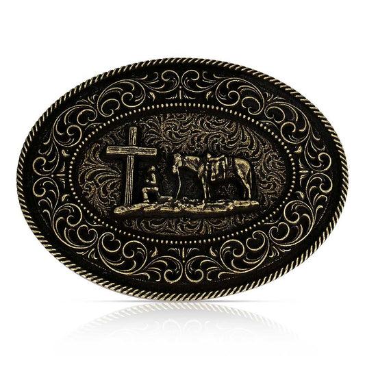 Montana Faith In Him Christian Cowboy Buckle