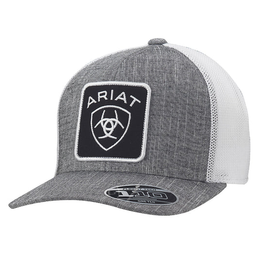 Ariat Grey/White Logo Patch Hat