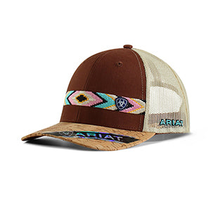 Ariat Brown Aztec Cork Brim Hat