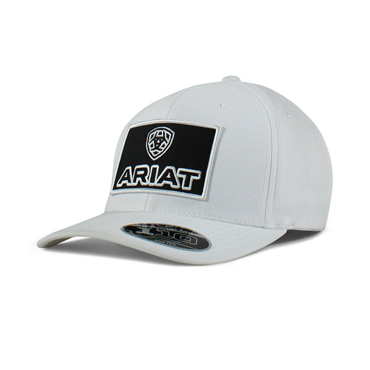 Ariat White/Black Logo Hat