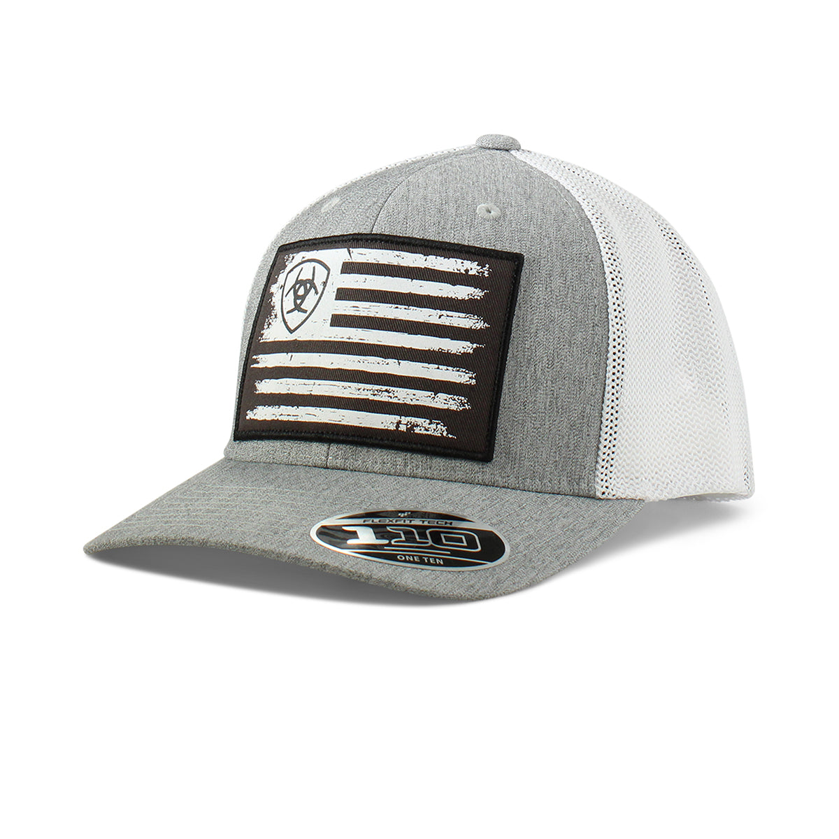 Ariat Grey/White Oversize Flag Patch