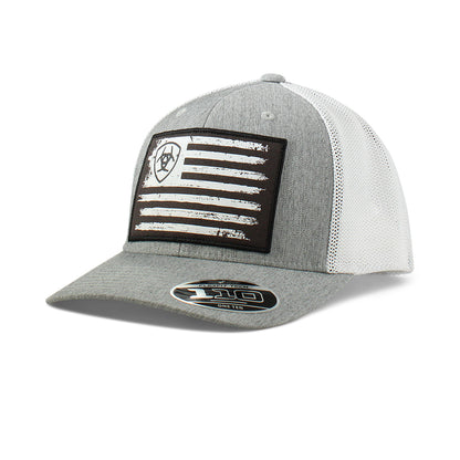 Ariat Grey/White Oversize Flag Patch