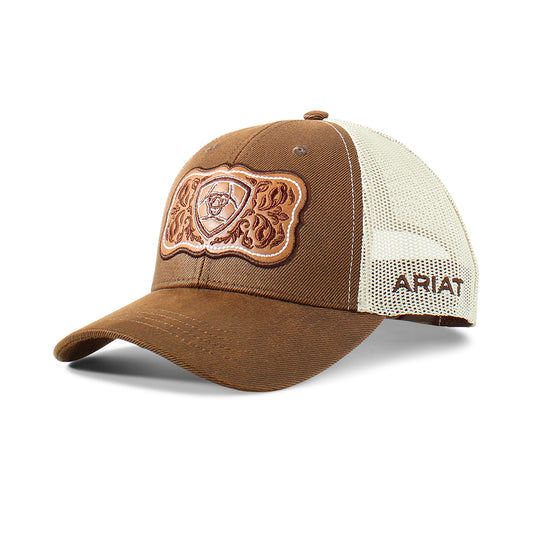 Ariat Tooled Logo Hat Brown