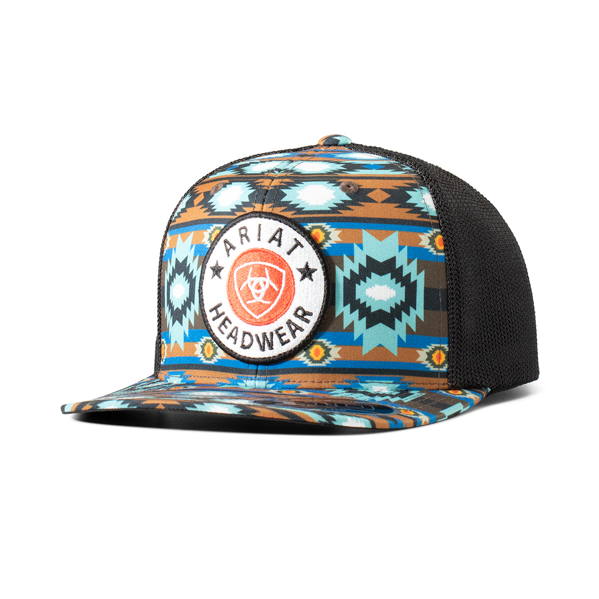 Ariat Aztec Print Round Patch Logo hat