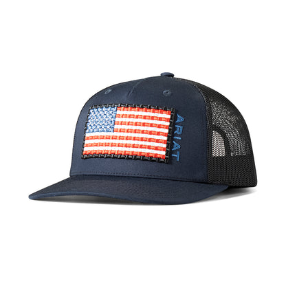 Ariat Basketweave Embroidered Flag Hat