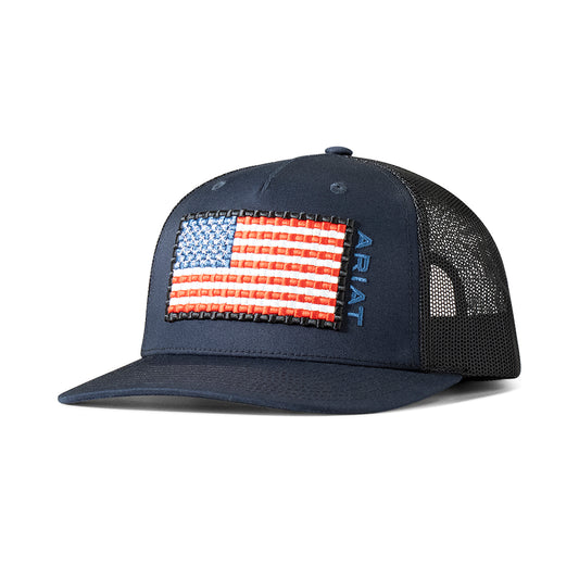 Ariat Basketweave Embroidered Flag Hat