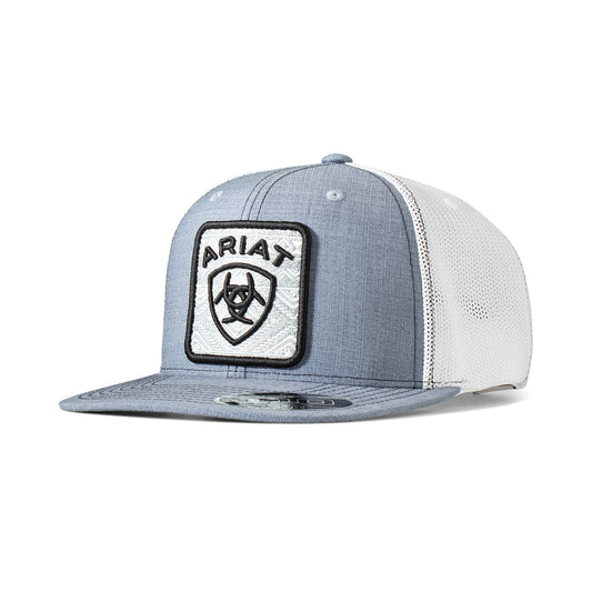 Ariat Blue/White Squared Embroidered Logo Hat