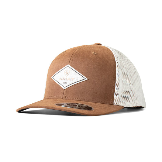 Ariat Brown/Tan Diamond Logo Patch Hat